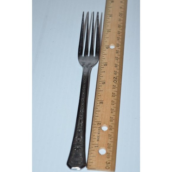 Vtg Interpur Stainless Flatware Japan FLORENZ 8 Petal Flower Dinner Fork - Picture 5 of 6